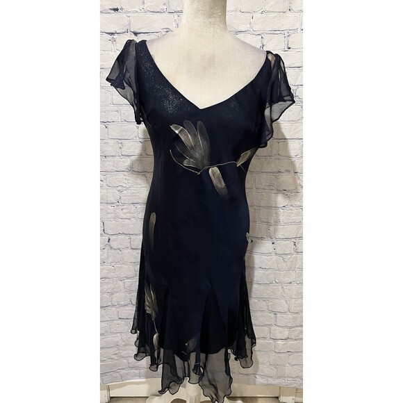 S.L. Fashions Vintage Y2K Dress Fairy Whimsy Ruffles Sleeveless Blue midi 10P - Picture 1 of 7